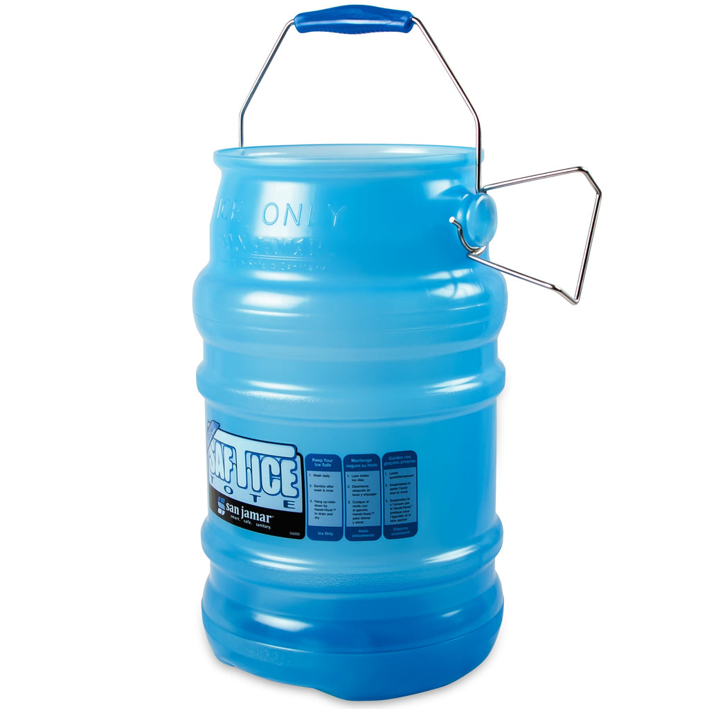 SPARTA San Jamar Saf-T-Ice Plastic Ice-Tote, 6 Gallons, Blue