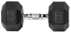 Fitvids Sporzon! Rubber Encased Hex Dumbbell, Single, Black