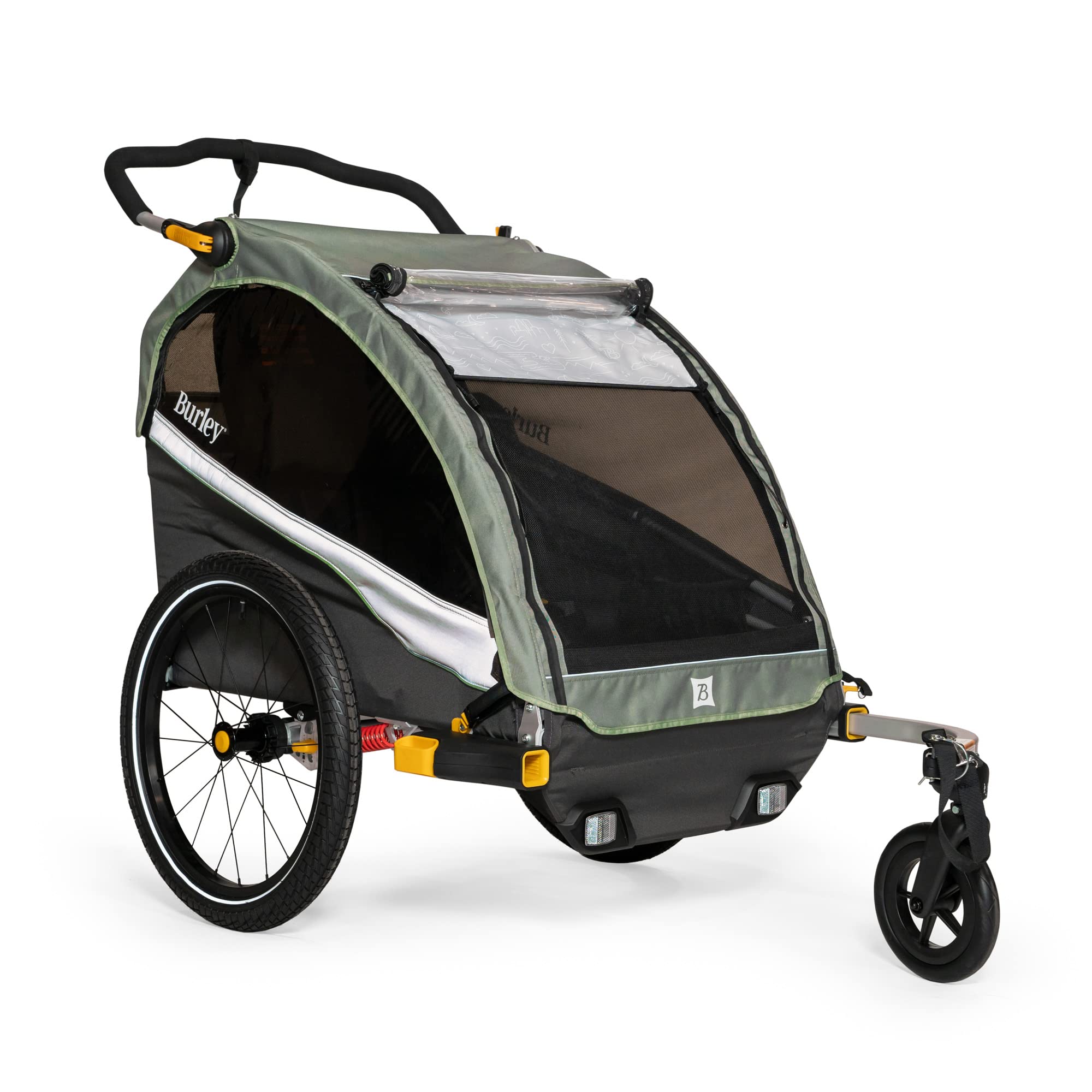 Burley Dlite X, 1 And 2 Seat Kid Bike Trailer & Stroller