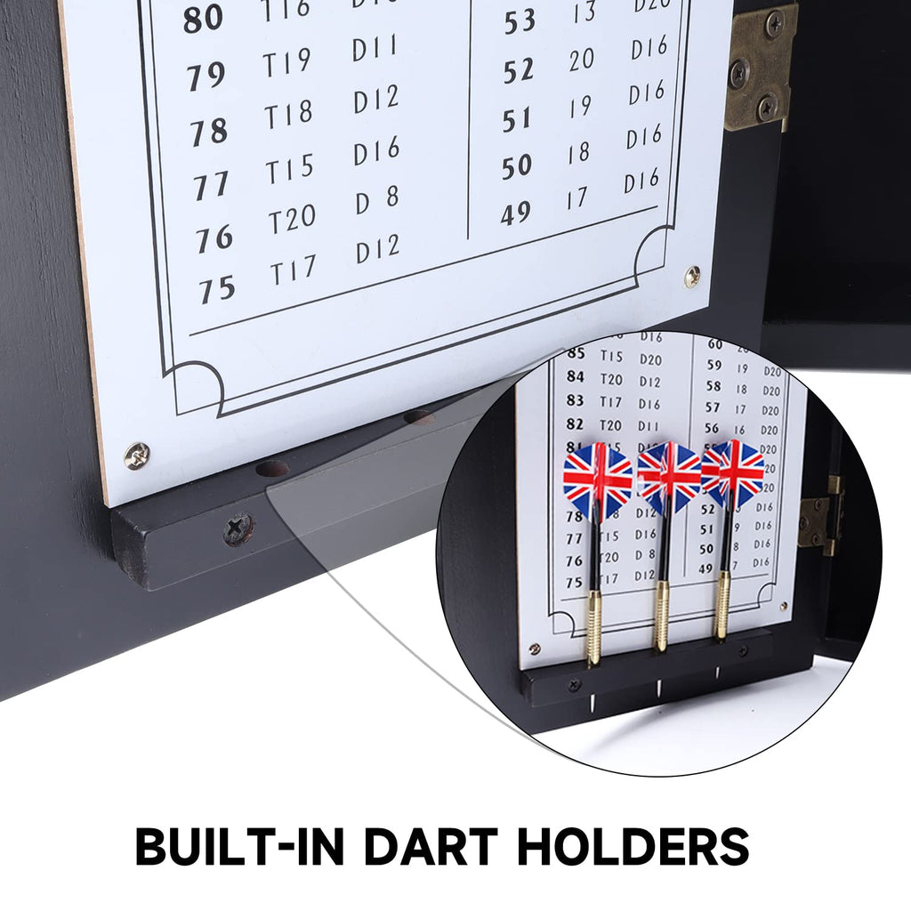 Gse Professional Solid Wood Classic Official Size Dartboard Cabinet With Dart Scoreboard For Game Room. Dart Board & Darts Not I