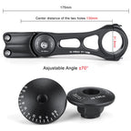 Cxwxc Adjustable Mtb Stem 31.8Mm 70 Degree - 90/110/130/145Mm Bike Stem Riser For Handlebar - Aluminum Alloy Mountain Bike Handl