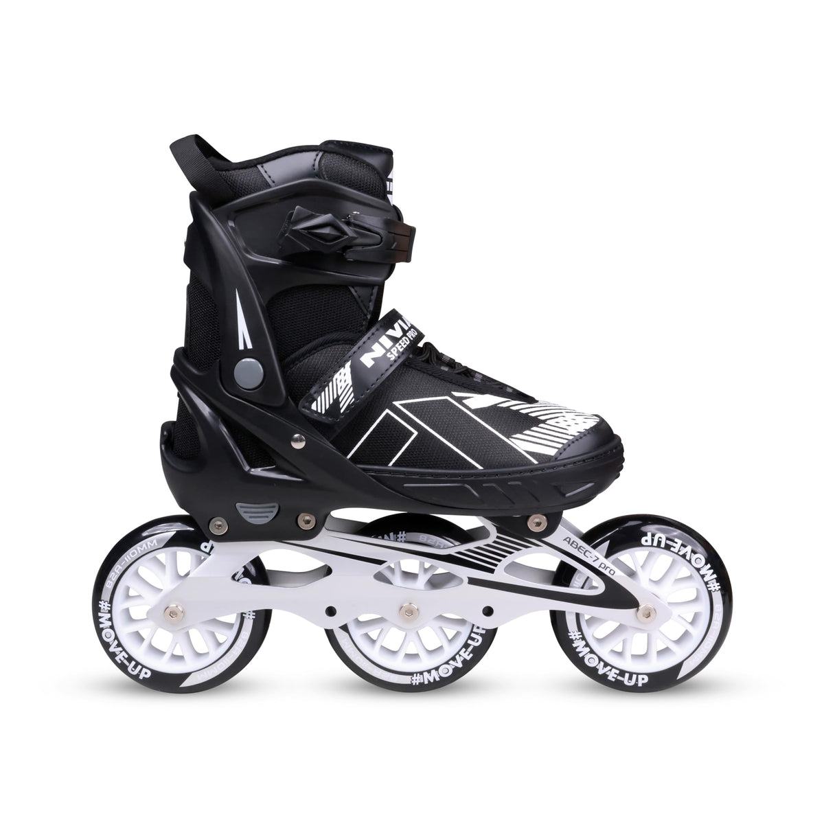 Nivia Speed Pro Inline Skate, Adjustable Inline Roller Skates For Unisex Kids, Outdoor Skating Shoes Roller Blades, 110Mm Wheels