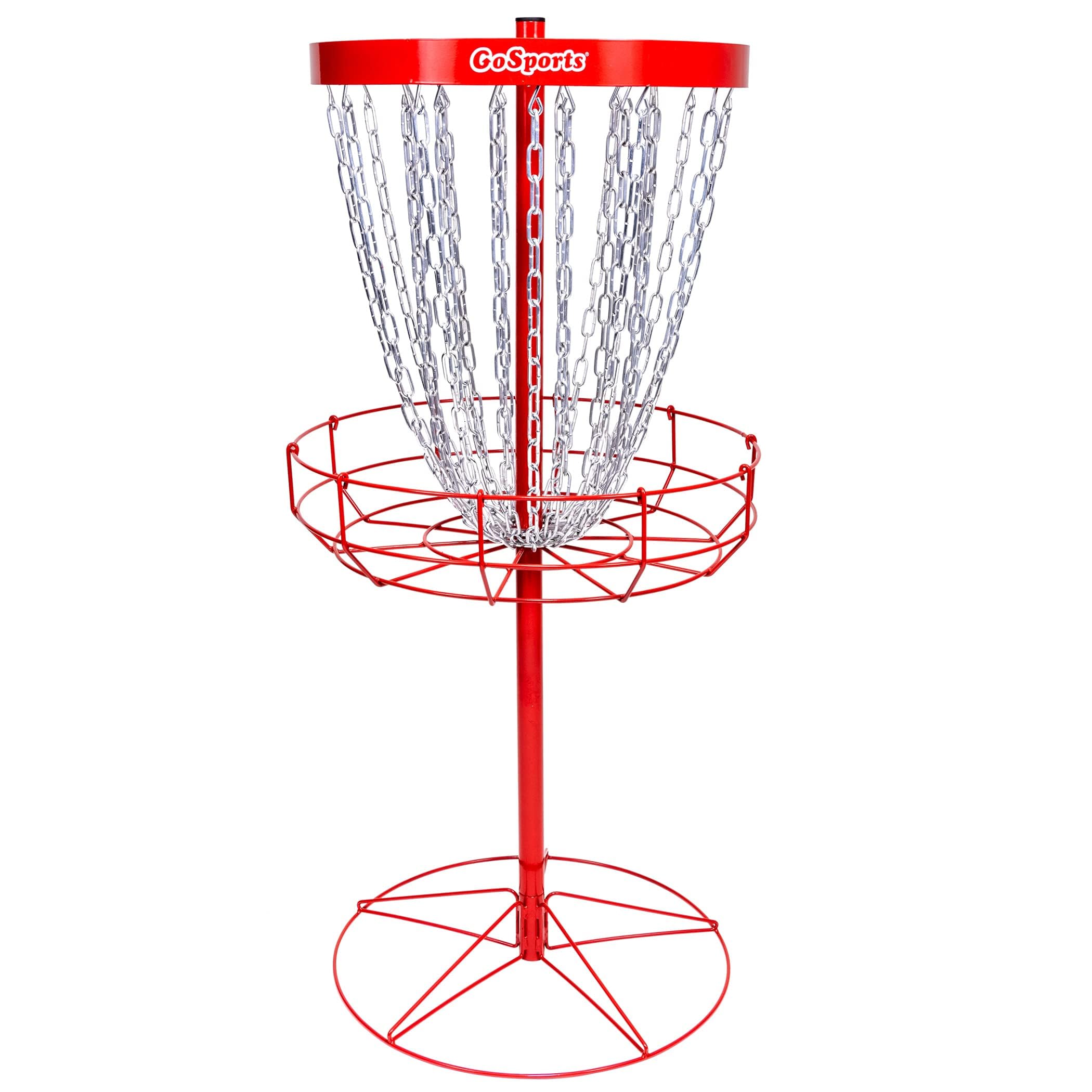 GoSports Regulation Disc Golf Basket - 24 Chain Portable Disc Golf Target