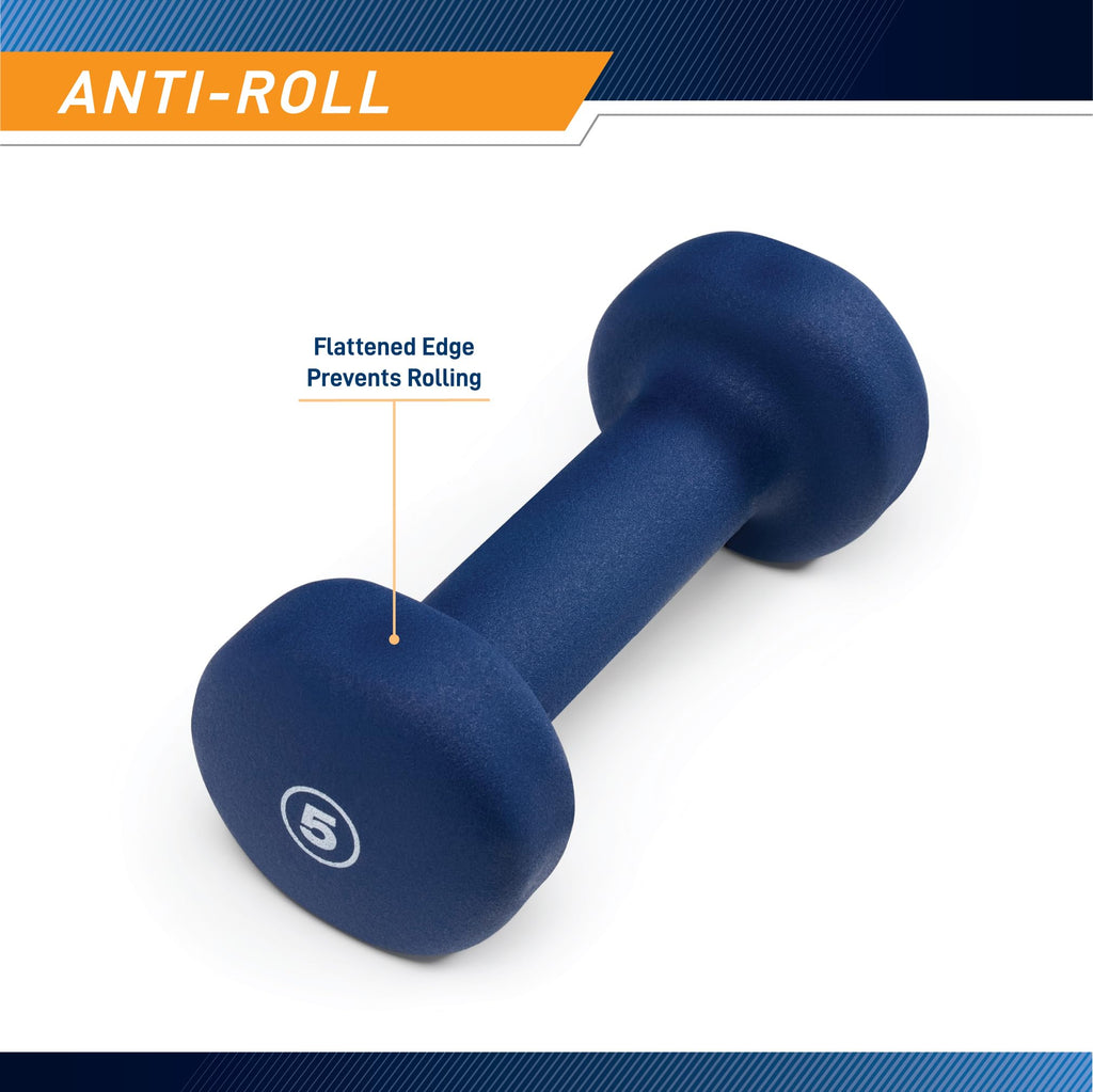 Marcy Neoprene Dumbbell, Single Piece, 5-Lb, Indigo Blue