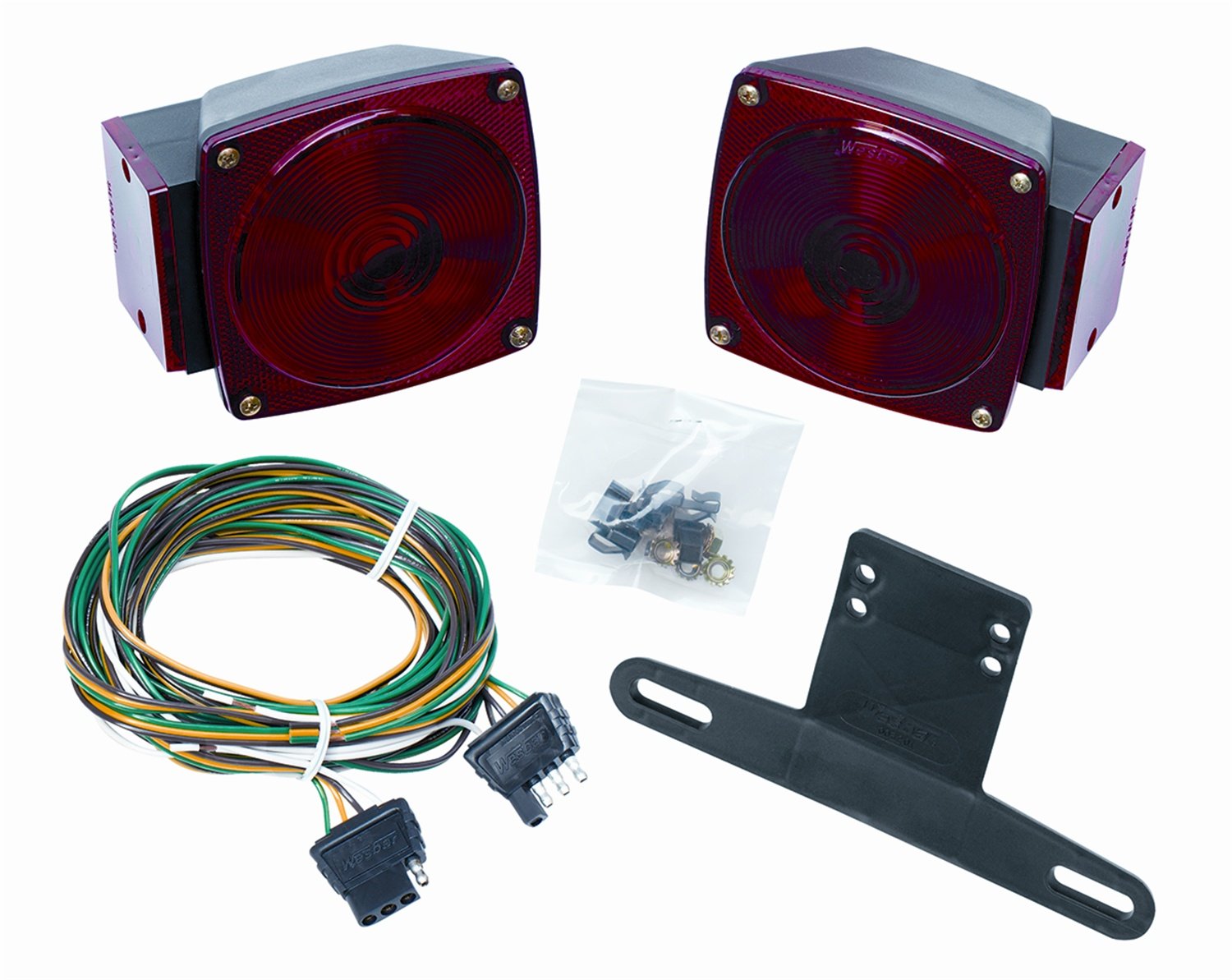 Wesbar 2527511 Trailer Light Kit, black, under 80-inch