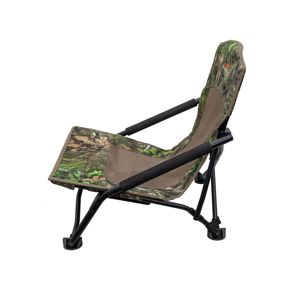 Alps Outdoorz Vanish Turkey Hunting Chair With Foldable Low Profile Design, Mossy Oak Obsession Camo, Durable Steel Frame, And P