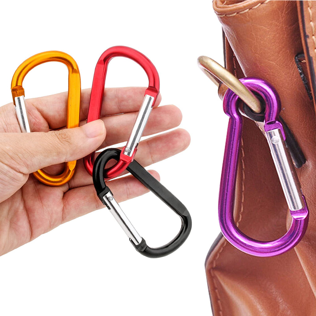 10 Pack 3'' Aluminum Spring Snap Hook Carabiner D Ring Carabiner Clip Camping Accessories Fishing Hiking Traveling And Keychain