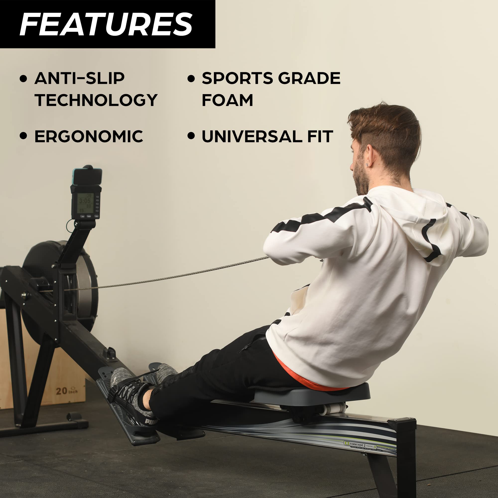 Rowing Machine Seat Cushion Compatible With Concept 2 Rowing Machine- Row Machine Rower Pad Compatible With Concept 2 Rower, Hyd