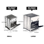 Redcamp Wood Burning Folding Camp Stove Stainless Steel Grid, Portable Collapsible Backpacking Stove Survival Rocket Stove For H