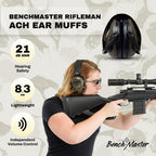 Benchmaster Rifleman Ach Headphones, Shooting Ear Protection, 21 Db, Situational Awareness, Noise Canceling Headphone, Hunting A
