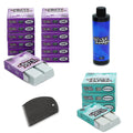 Sticky Bumps Original Surf Wax Bundle | 85g - 4 Pack Basecoat (All-Temp) + 12 Pack Cold (60F / 15C) + wax comb + wax remover | L