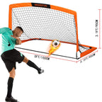 Wekefon Soccer Goal 5' X 3.1' Portable Soccer Net For Backyard Games And Training Goals For Kids And Youth Soccer Practice With