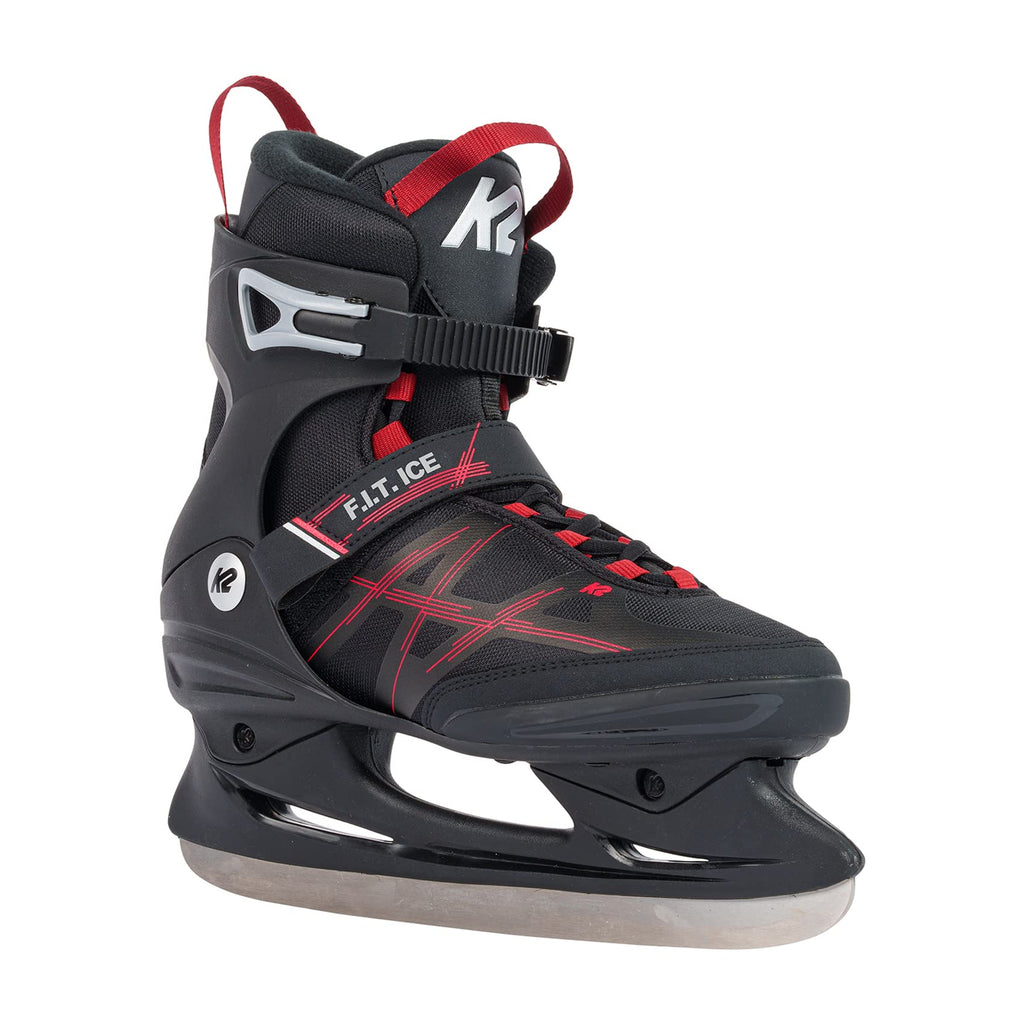 K2 F.I.T. Ice Mens Ice Skates 2022 - Black/Red / 8.5