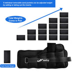 Adjustable Ankle Weights For Women Men Kids 1/2/3/4/5/6/8/10/12/20 Lbs 1 Pair Wrist Leg Arm Weights With Removable Weight, Stren