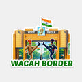 THAMPZ Wagah Border 3D Embossed Flexible Fridge Magnet 0.5mm Decorative with Strong Hold | Refrigerator Magnet for Notes, Photo