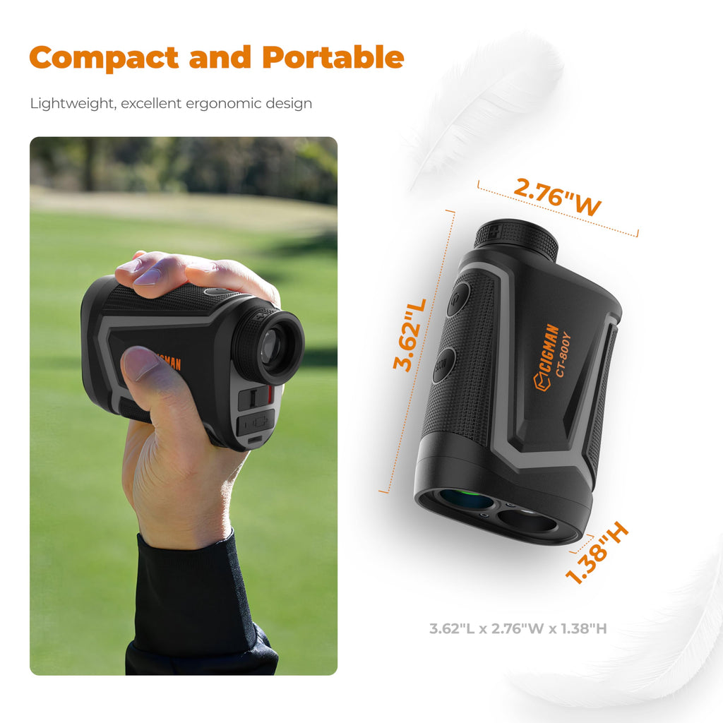 Golf Rangefinder With Slope, Cigman 850 Yards Range Finder Golf, Laser Rangefinder Golfing With Usb Rechargeable, 6X Magnificati