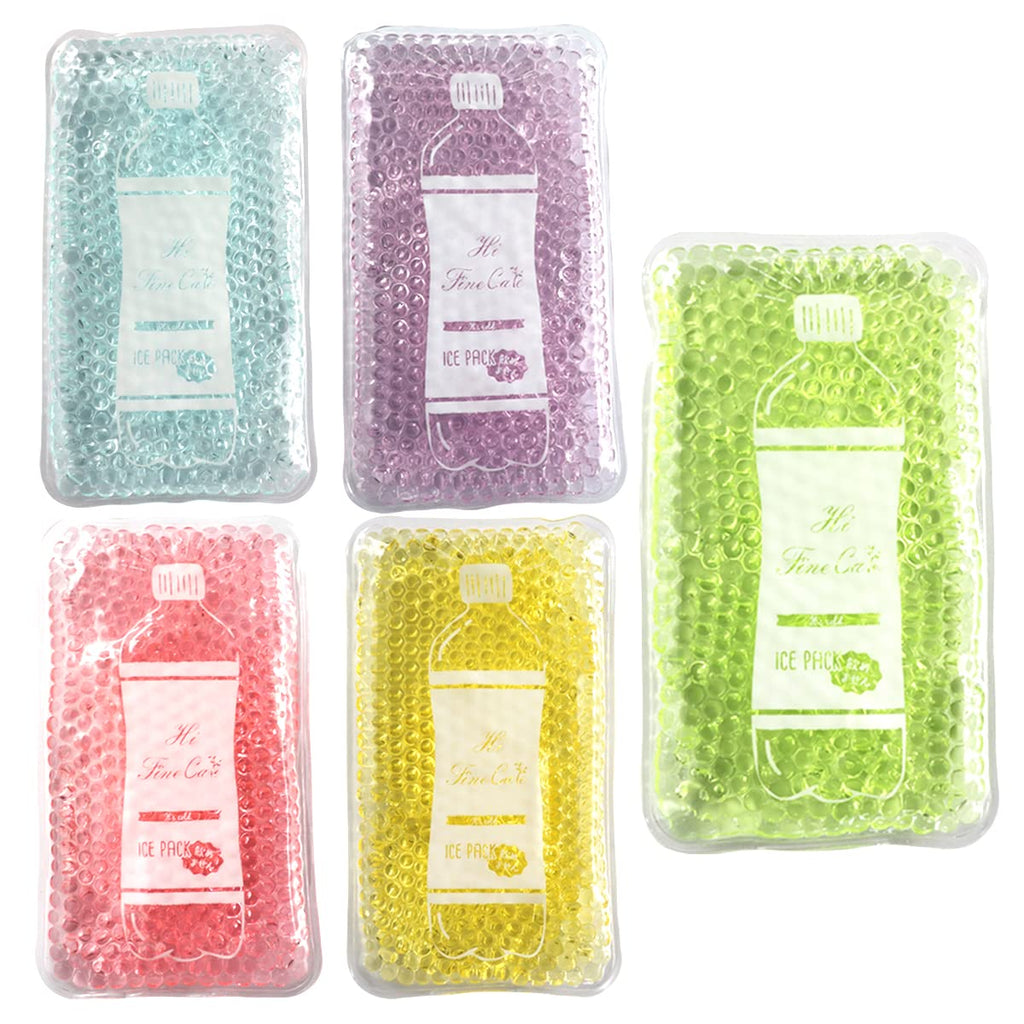 Reusable Ice Packs For Coolers - 5 Pack Freezable Gel Packs For Lunch Box, Camping, Picnic, Medical Cold Therapy - Leakproof & L