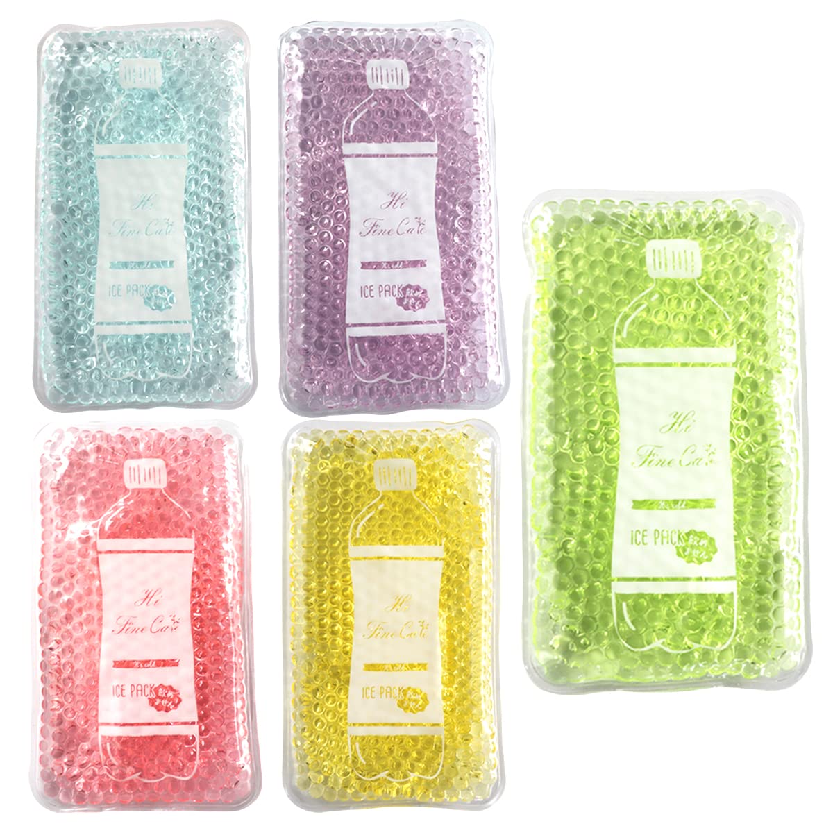 Reusable Ice Packs For Coolers - 5 Pack Freezable Gel Packs For Lunch Box, Camping, Picnic, Medical Cold Therapy - Leakproof & L
