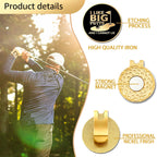 Geygie I Like Big Puts And I Cannot Lie Black Gold Golf Ball Marker With Magnetic Hat Clip, Funny Golf Gifts And Accessories For