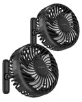 A2C 2-Pack Rechargeable Fan for Golf Cart Magnetic Base Portable Fan 3 Speeds 4000 RPM Strong Airflow for EZGO, Club Car, Yamaha