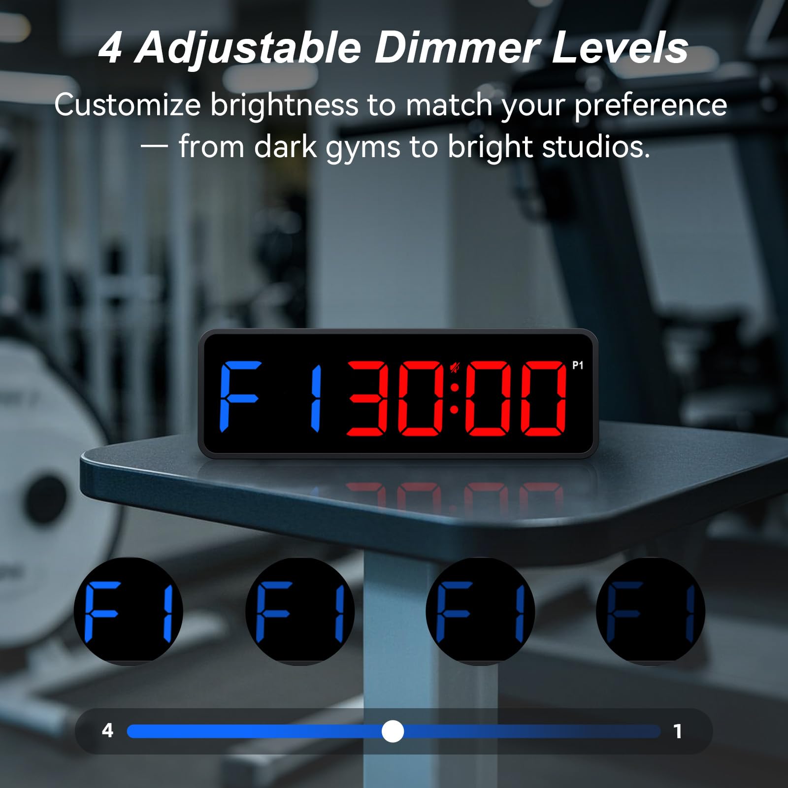 Acedeck Portable Gym Timer Clock: Fitness Digital Clock With Strong Magnet - Remote Control For Fitness Enthusiasts - Powerful B