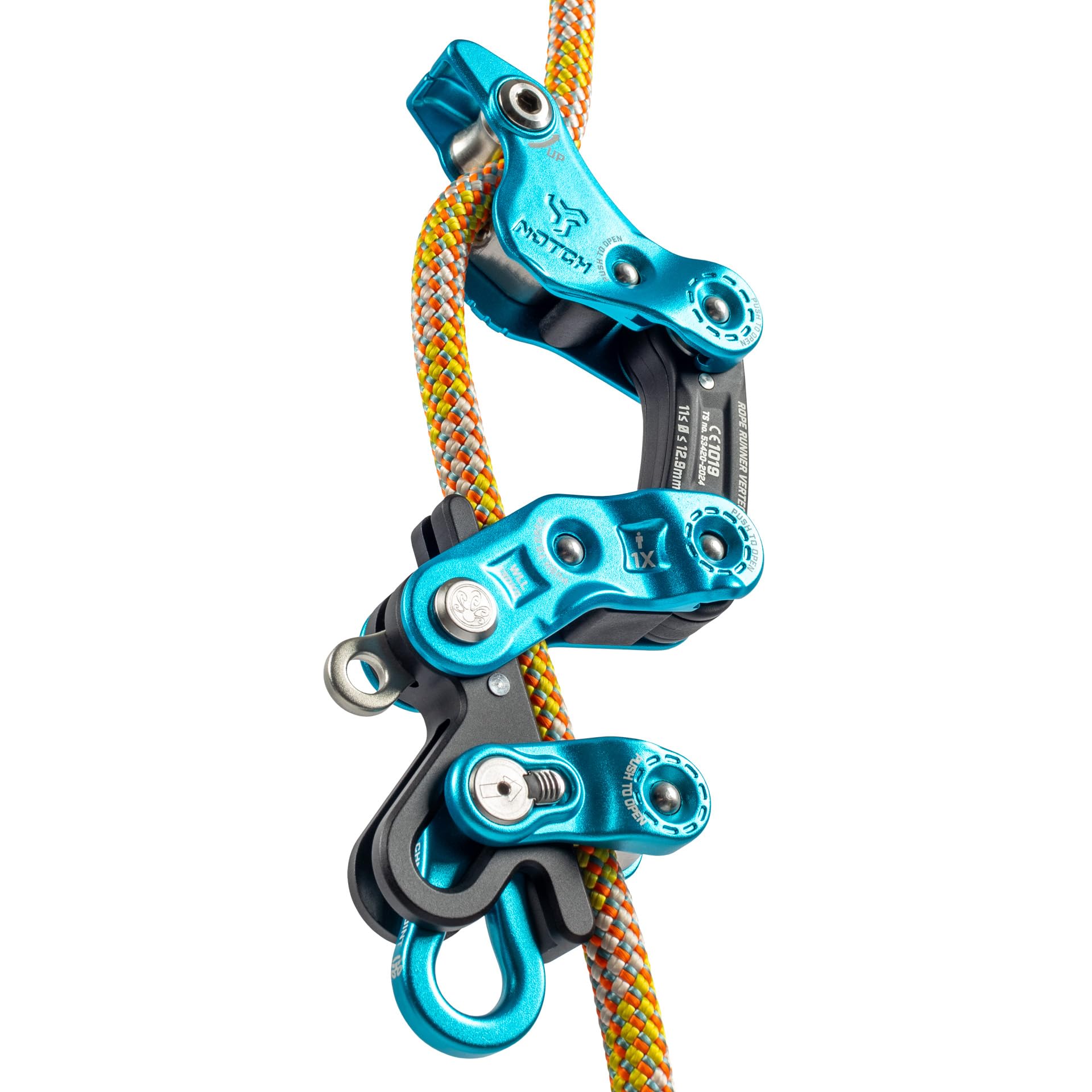 Notch Rope Runner Vertec Ultimate Climbing & Work Positioning Device, Tool-Free Adjustability, Midline Attachable, Use with Line