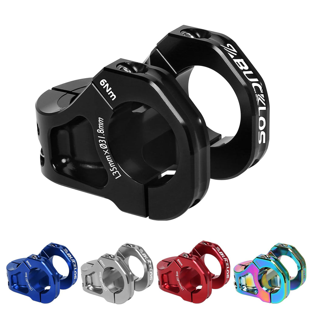Bucklos 35Mm Mountain Bike Stem Mtb 31.8Mm Cnc Short Stems - Bicycle Ultra-Light Hollow Aluminum Alloy Riser Stem For E Bike/Dow