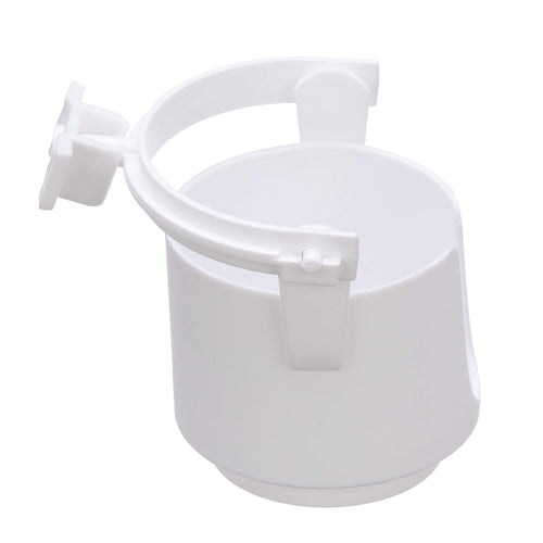Attwood 11631-4 Molded Plastic Gimballed Drink Holder, Slot For Coffee Mug Handle, Self-Draining, 4 Inches H X 4 3/8 Inches W