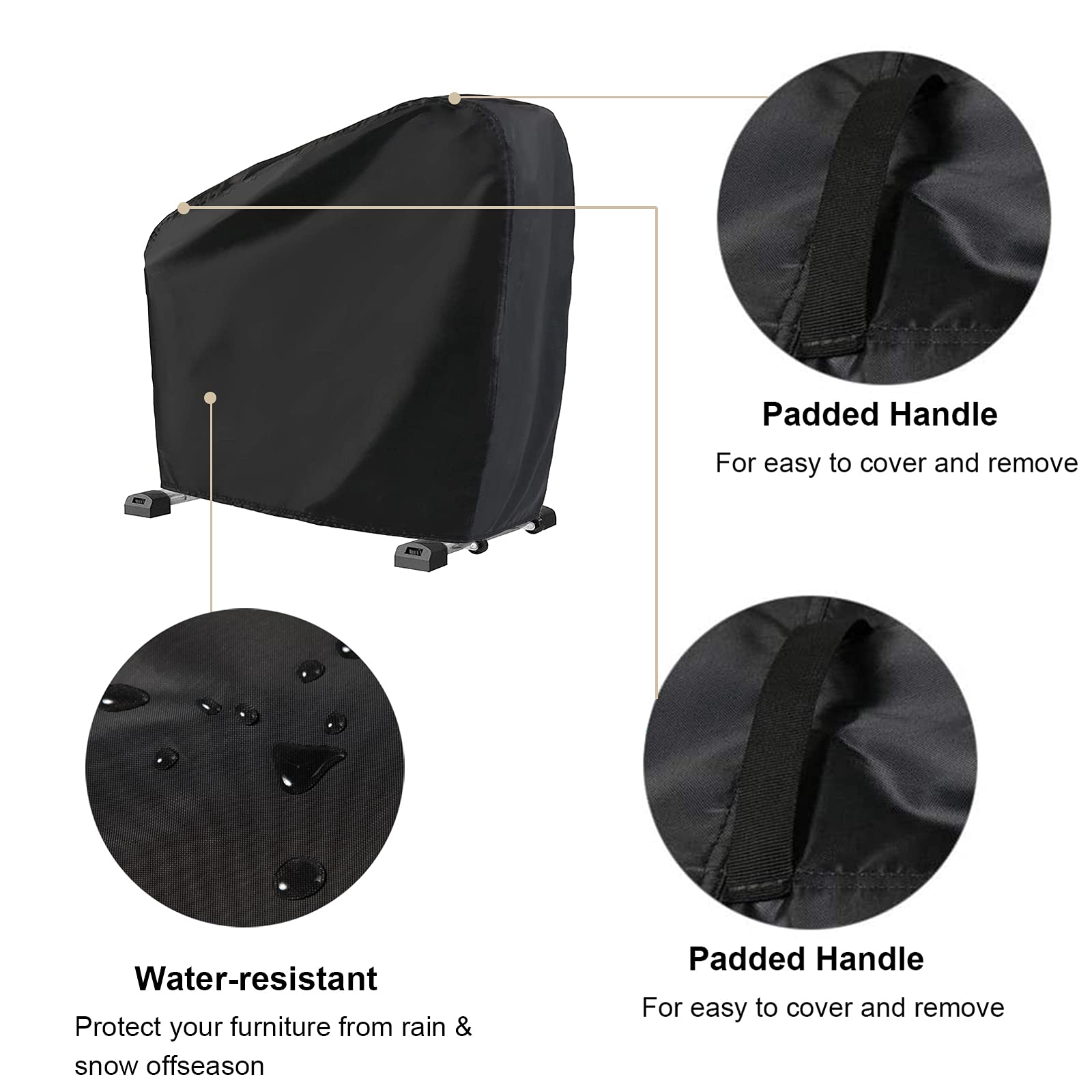Womaco Exercise Bike Cover Waterproof Dustproof Upright Indoor Cycling Protector Stationary Recumbent Bicycle Protective Covers
