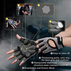 Lifect Essential Breathable Workout Gloves, Weight Lifting Fingerless Gym Exercise Gloves With Curved Open Back, For Powerliftin