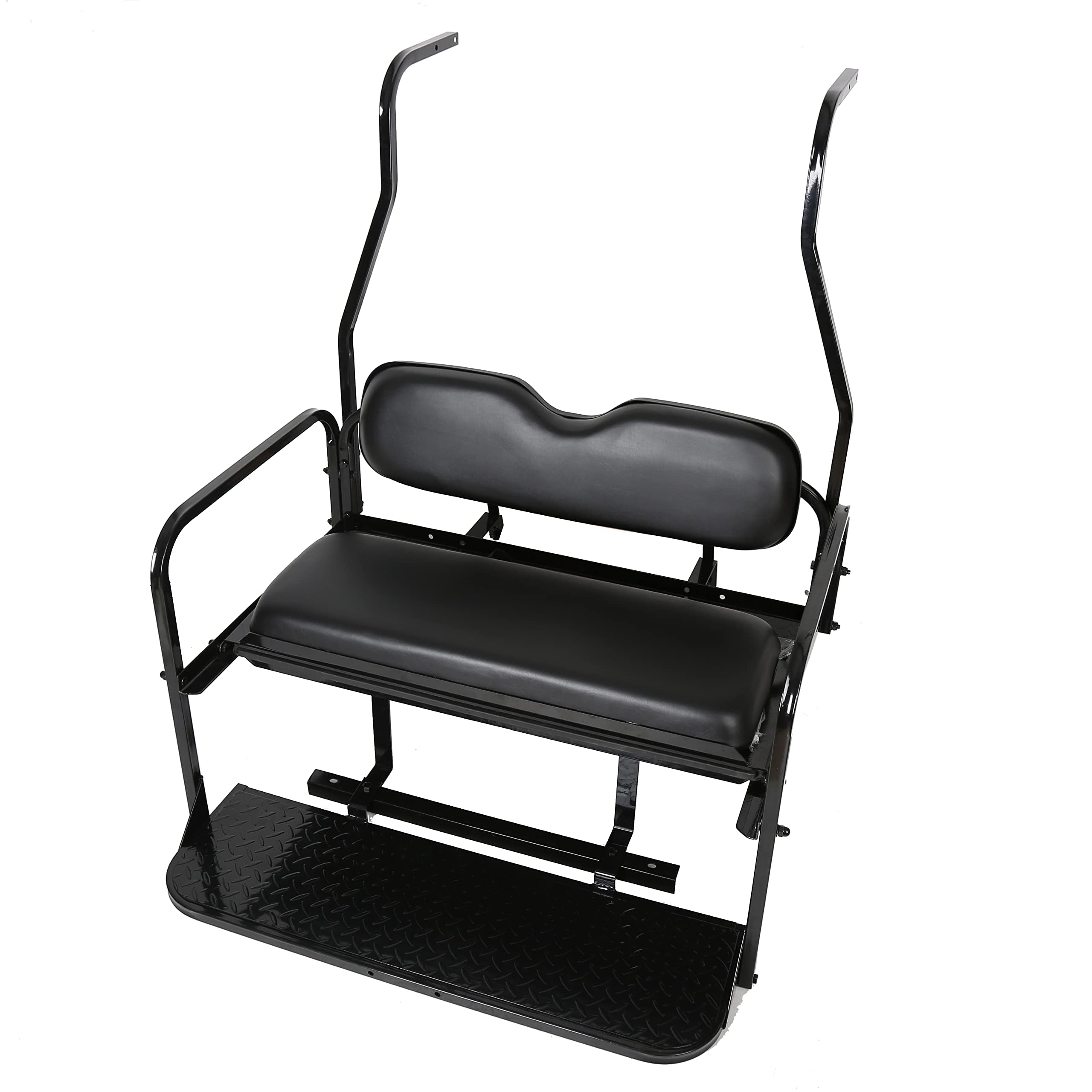 KUAFU Back Folding Seat Kit Compatible with 2000.5-Up Club Car DS Models Golf Cart Flip Seat with Cushions