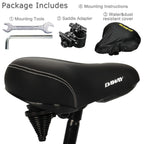 Daway Most Comfortable Bike Seat - C30 Oversized Extra Wide Exercise Bicycle Saddle, Universal Fit For Peloton, Road, Stationary