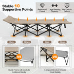 Komfott Camping Cot For Adults, Portable Folding Bed For Sleeping With Pad & Pillow Lightweight Tent Cot With Carry Bag, Ideal F