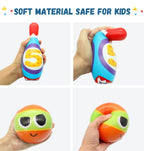 Toyvelt Kids Bowling Set - With 10 Bowling Pins & 2 Balls - Educational Early Development Indoor & Outdoor Games Set - For Toddl