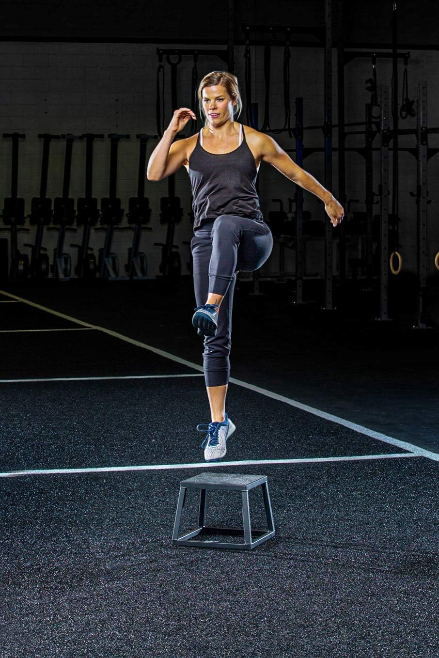 Rage Fitness Steel Plyo Box 12-18-24-30 Inch High Anti-Slip Pre-Assembled Plyometric Jump Box For Home Gym Conditioning And Stre