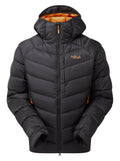 RAB Men's Glaceon Pro Jacket Lightweight Down Coat for Hiking, Climbing, & Mountaineering - Anthracite - Large