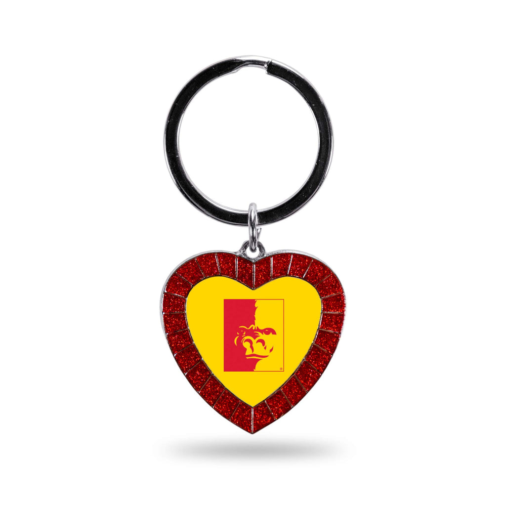 Rico Industries Ncaa Pittsburgh Panthers Ncaa Rhinestone Heart Colored Keychain, Red, 3-Inches In Length
