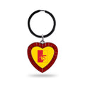 Rico Industries Ncaa Pittsburgh Panthers Ncaa Rhinestone Heart Colored Keychain, Red, 3-Inches In Length