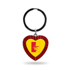 Rico Industries Ncaa Pittsburgh Panthers Ncaa Rhinestone Heart Colored Keychain, Red, 3-Inches In Length