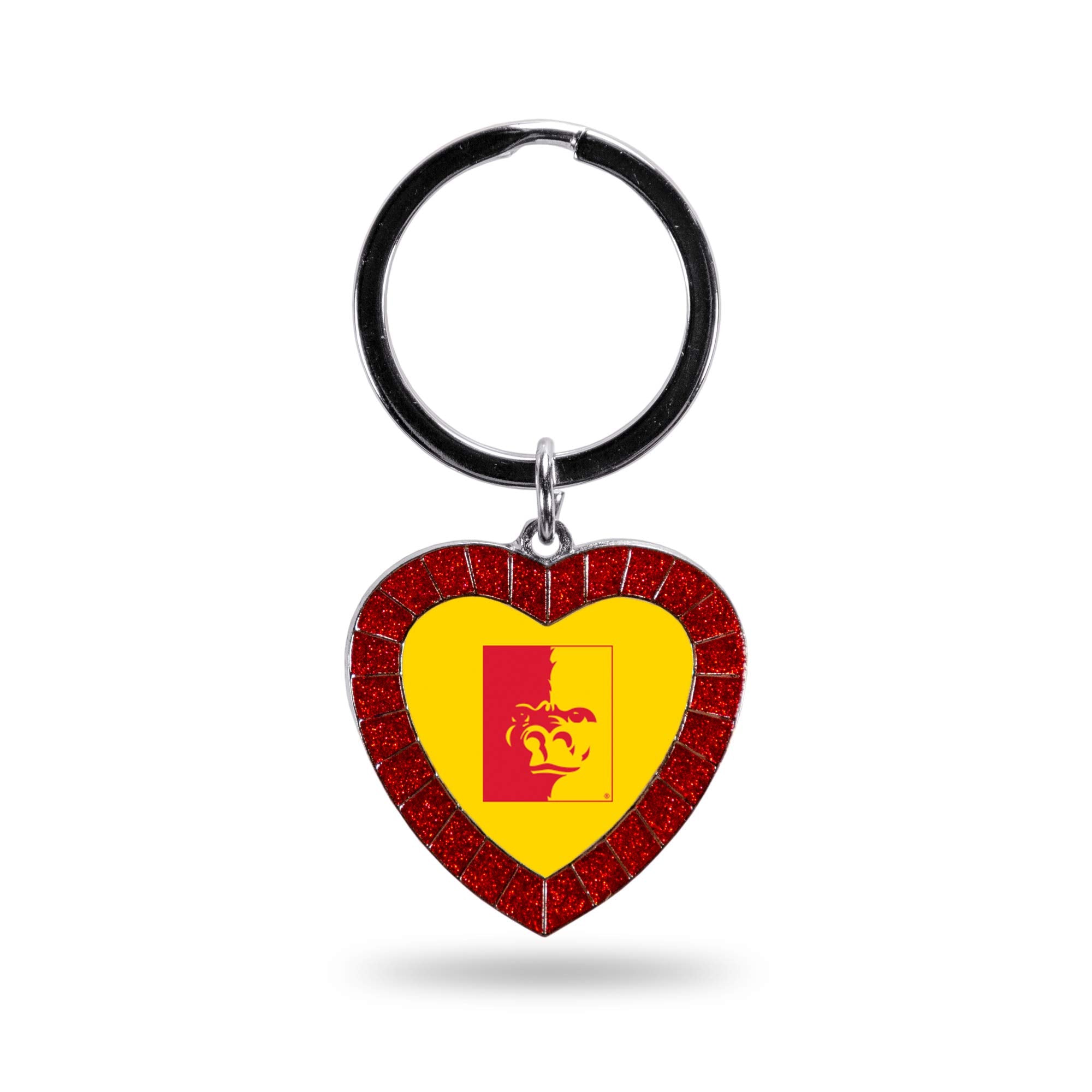 Rico Industries Ncaa Pittsburgh Panthers Ncaa Rhinestone Heart Colored Keychain, Red, 3-Inches In Length