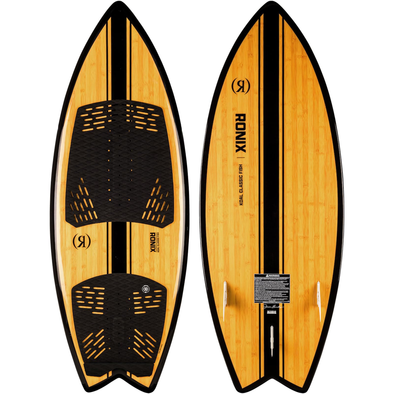 Ronix Koal Classic Fish Wakesurf Board for All Levels | Versatile Forgiving Surf-Style Board with Tool-Free Fin-S System & Swall