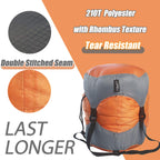Frelaxy Compression Sack, Ultralight Sleeping Bag Stuff Sack Compression Stuff Sack - Space Saving Gear For Camping, Hiking (Ora