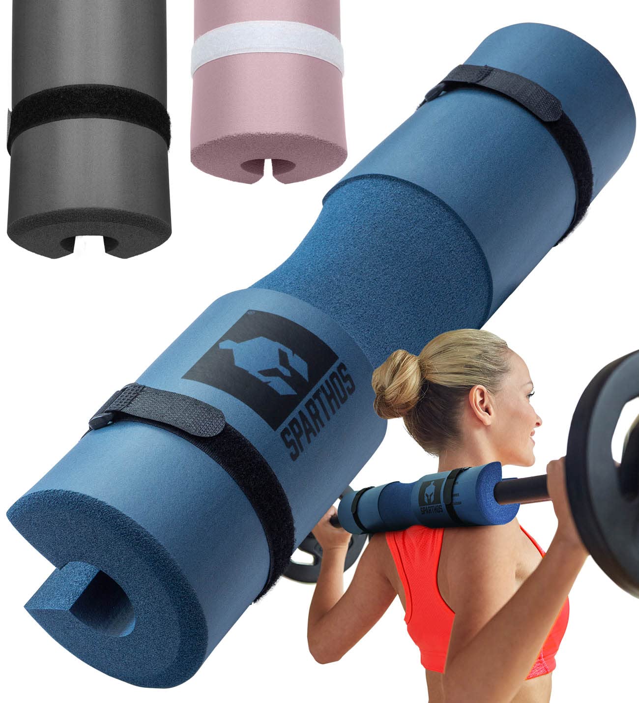 Sparthos Barbell Pad Squat Pad For Lunges And Squats - Hip Thrust Pad For Standard And Olympic Bars - Shoulder Neck Sponge Weigh