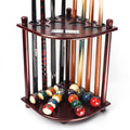 GSE Billiards Pool Stick Holder Only, CornerStyle Floor Stand Billiard Pool Cue Racks with Score Counters, Wood Billiard Cue St