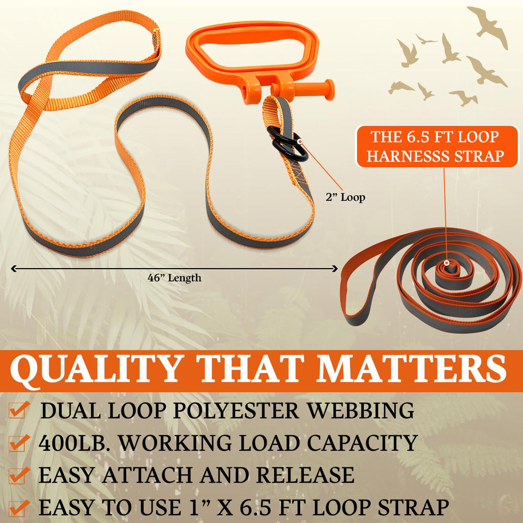 Multus: Perfect Deer Drag And Harness 2 Pack; Every Way To Drag A Deer In One Product Fast & Easy! Dual Harness Deer Drag With H