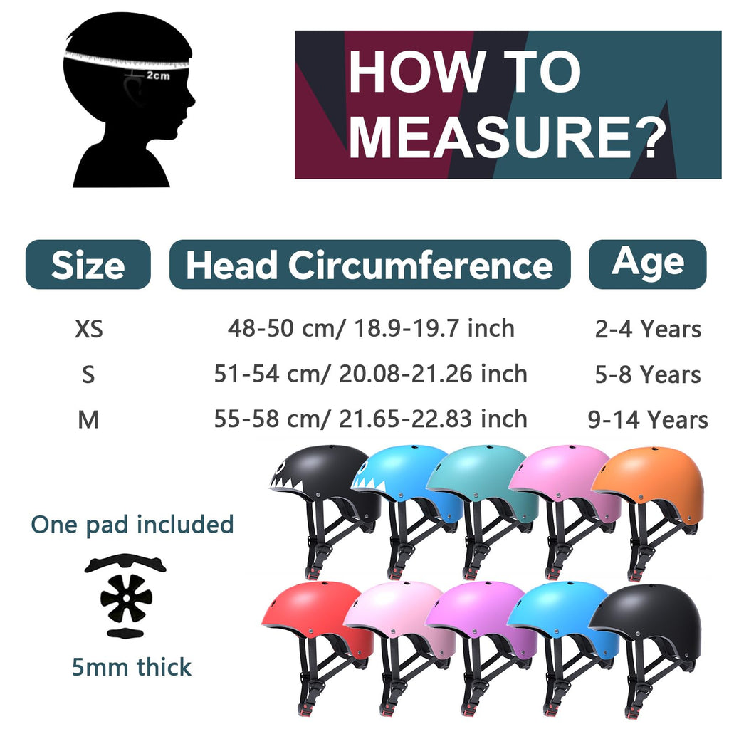 Glaf Toddler Helmet 2-4 Years Kids Bike Helmets for 8-14 Years Old Baby Girls Boys Multi-Sport Helmet Adjustable Skateboard Bicy