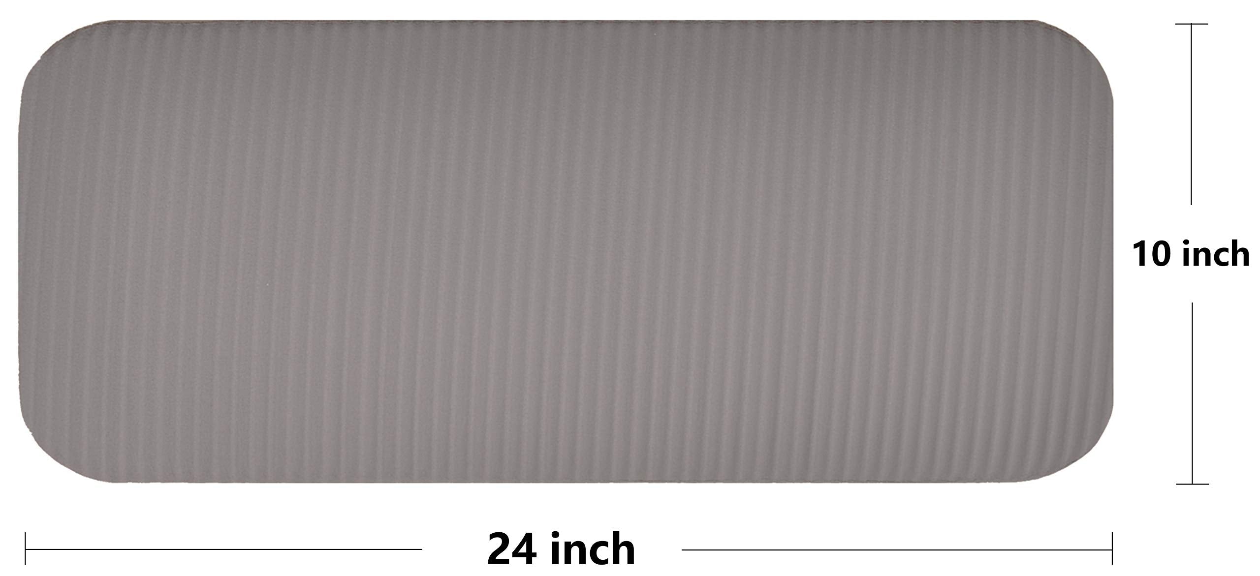 Balancefrom All Purpose 1/2-Inch Extra Thick High Density Anti-Tear Exercise Yoga Mat And Knee Pad With Carrying Strap, Gray