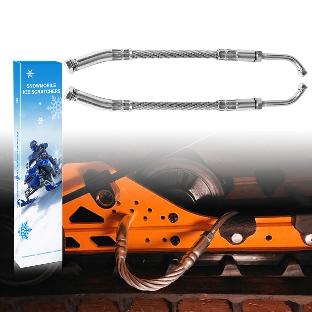KAVIUS Ice Scratchers Snowmobile 2025 UPGRADED 2-PACK Compatible with Polaris Skidoo Arctic Cat Snowmobile Scratchers Fit for Re
