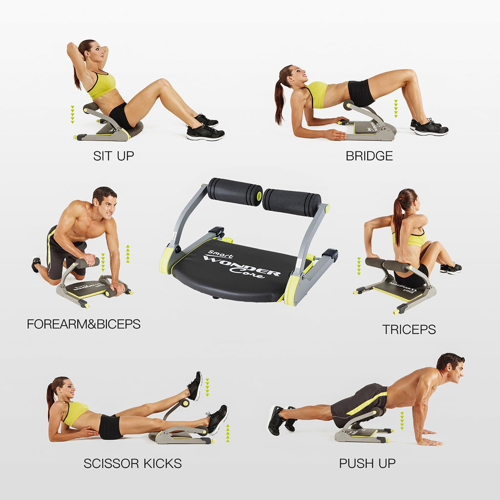 Wonder Core Smart Ab Machine, Sit Up Exercise Equipment, Crunches Ab Equipment, Ab Workout Equipment, Abdominal Muscle Exerciser