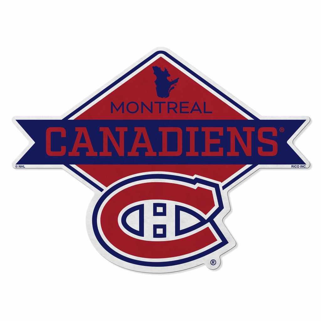 Rico Industries Nhl Montreal Canadiens Diamond Shape Cut Pennant - Home And Living Room D  Cor - Soft Felt Ez To Hang